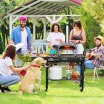 Portable Grill Cart with Wheels for Outdoor Cooking