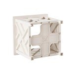 White Lattice Flower Box for Outdoor Spaces