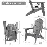 Adirondack Chair Set of 2 with Cup Holders