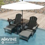 Adjustable Adirondack Chair Set with Ottoman – 2 Pack