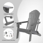 Adirondack Chair Set of 2 with Cup Holders