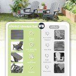 Adjustable Adirondack Chair Set with Ottoman – 2 Pack