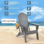 Adirondack Chair Set of 2 with Cup Holders