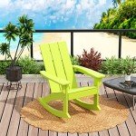 Lime Modern Outdoor Rocking Chair for Patios