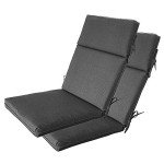 Set of 2 Grey Adirondack Chair Cushions