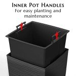 Heavy Duty Tall Planter Set - Dark Gray