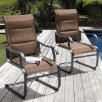 NUU GARDEN Outdoor Padded Dining Chairs Set of 4