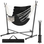 Folding Hammock Chair Stand for Outdoor Relaxation