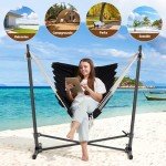 Folding Hammock Chair Stand for Outdoor Relaxation