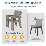 Set of 4 RoyalCraft Stackable Patio Chairs