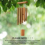 VIREKM Bamboo Wind Chimes for Outdoor Decor