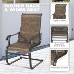 NUU GARDEN Outdoor Padded Dining Chairs Set of 4
