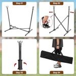Folding Hammock Chair Stand for Outdoor Relaxation