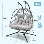 Brafab Double Swing Egg Chair with Stand