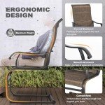 NUU GARDEN Outdoor Padded Dining Chairs Set of 4