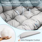 Brafab Double Swing Egg Chair with Stand