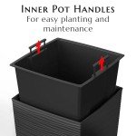 Heavy Duty Tall Planter Set - Dark Gray