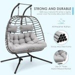 Brafab Double Swing Egg Chair with Stand