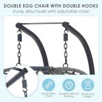 Brafab Double Swing Egg Chair with Stand