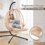 Hanging Heated Egg Chair with Stand and Cushion