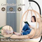 Hanging Heated Egg Chair with Stand and Cushion