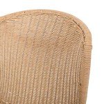 Light Brown Wicker Dining Chairs - Set of 2