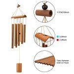 VIREKM Bamboo Wind Chimes for Outdoor Decor
