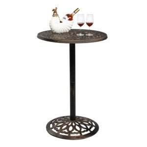 VINGLI 40" Round Outdoor Bar Table