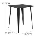 Nolan Commercial-Grade 31.5" Square Bar Table