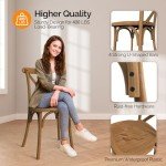 Set of 2 Stackable Outdoor Dining Chairs