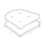 Paisley Tufted Chair Cushions, Weather Resistant, 2 Pack