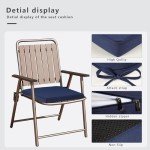 Waterproof Memory Foam Patio Chair Cushions - 4 Pack