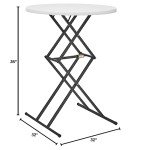 32" Round Folding Bar Table for Indoor/Outdoor Use