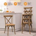 Set of 2 Stackable Outdoor Dining Chairs