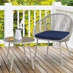 Waterproof Memory Foam Patio Chair Cushions - 4 Pack