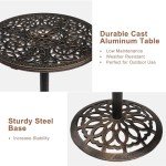 VINGLI 40" Round Outdoor Bar Table