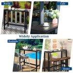 37" Waterproof Outdoor Bar Table for Patio & Hot Tub
