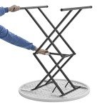 32" Round Folding Bar Table for Indoor/Outdoor Use