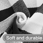 MUBIN Black and White Buffalo Plaid Outdoor Rug