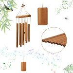 VIREKM Bamboo Wind Chimes for Outdoor Decor