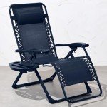 Navy Adjustable Zero Gravity Patio Recliner Chair