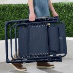 Navy Adjustable Zero Gravity Patio Recliner Chair