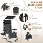 Yaheetech Adjustable Zero Gravity Lounge Chair