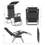 Yaheetech Adjustable Zero Gravity Lounge Chair