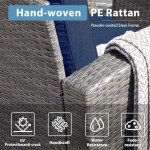 4-Piece All-Weather Wicker Patio Furniture Set