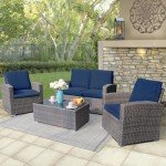 4-Piece All-Weather Wicker Patio Furniture Set
