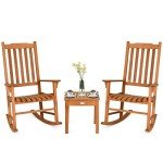 3-Piece Eucalyptus Rocking Bistro Set