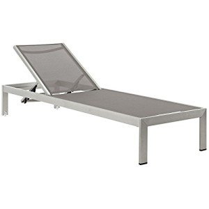 Modway Shore Aluminum Outdoor Chaise Lounge Chair