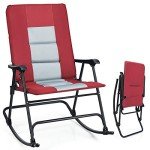 Giantex Foldable Oversized Rocking Chair, Red