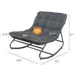 Comfy Metal Rocking Chair for Indoors and Outdoors